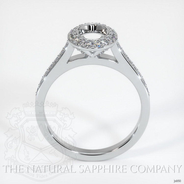 14K White Gold Pave Ring Setting