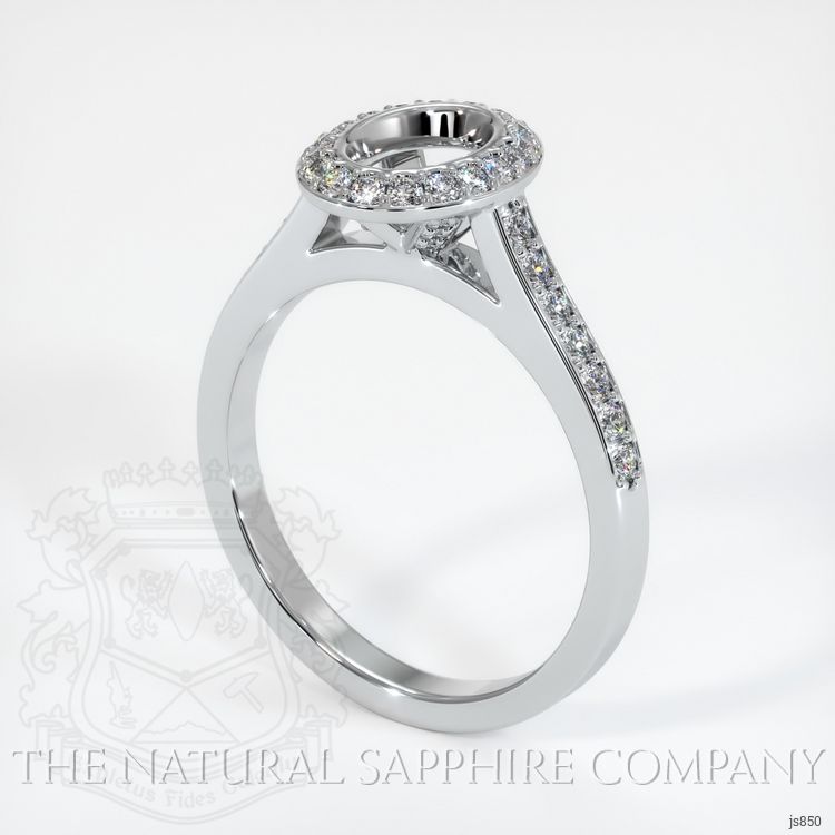 18K White Gold Pave Ring Setting
