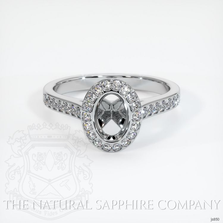 18K White Gold Pave Ring Setting