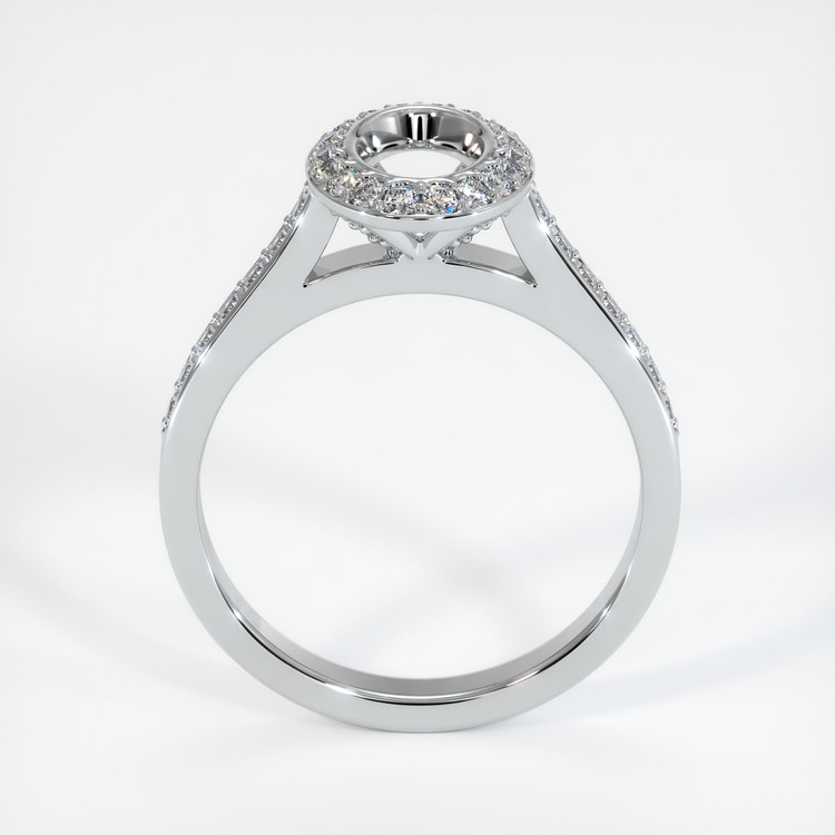 18K White Gold Pave Ring Setting