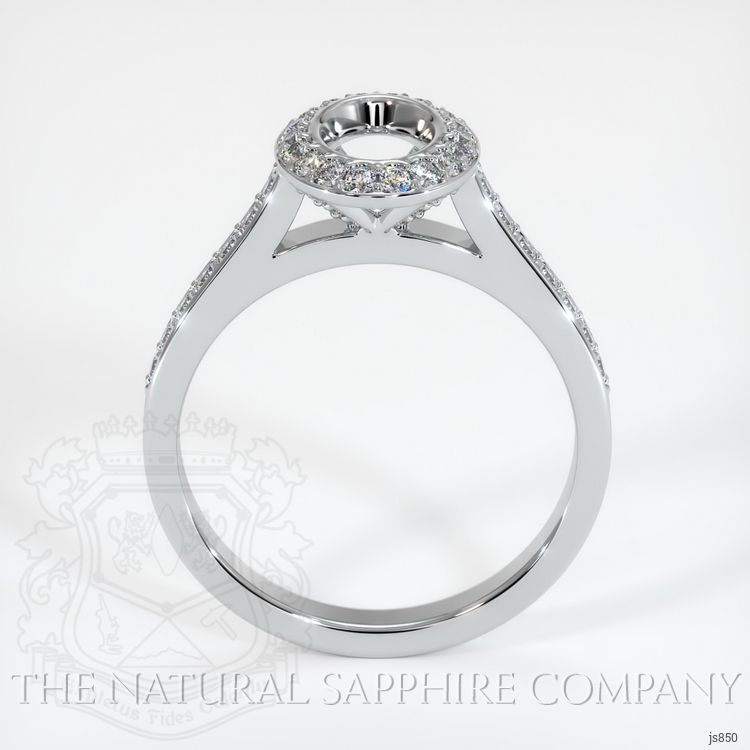 18K White Gold Pave Ring Setting