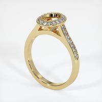 14K Yellow Gold Pave Ring Setting Video