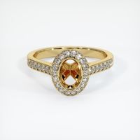 14K Yellow Gold Pave Ring Setting Image