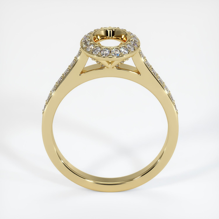 14K Yellow Gold Pave Ring Setting