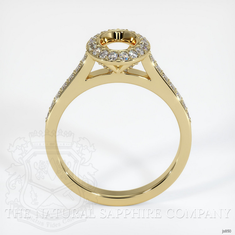 14K Yellow Gold Pave Ring Setting