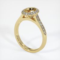 18K Yellow Gold Pave Ring Setting Video
