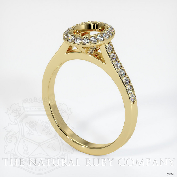 18K Yellow Gold Pave Ring Setting