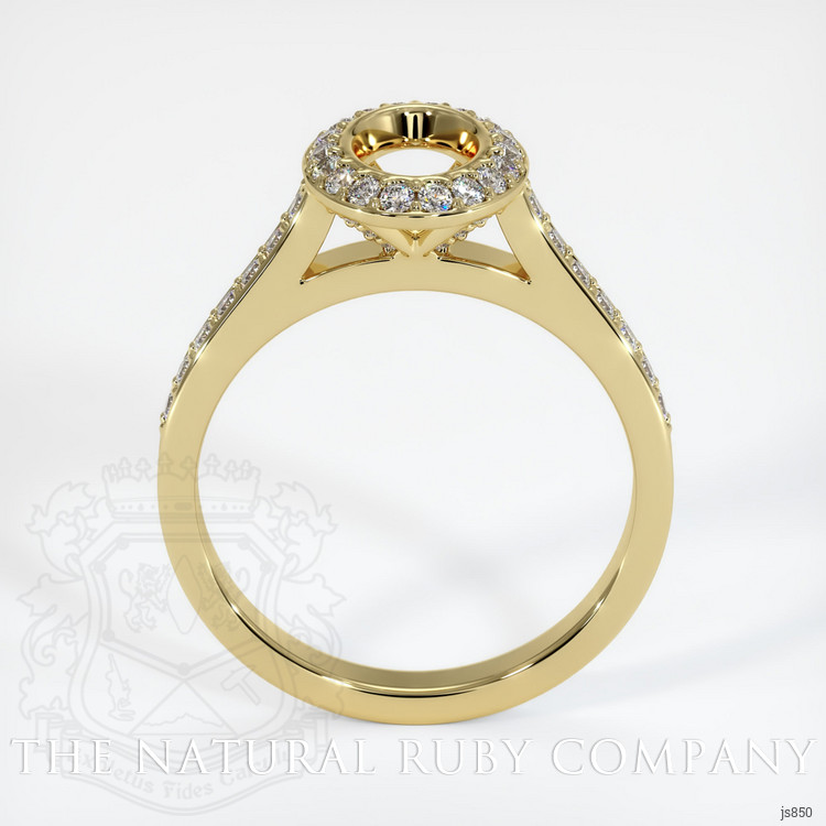 18K Yellow Gold Pave Ring Setting
