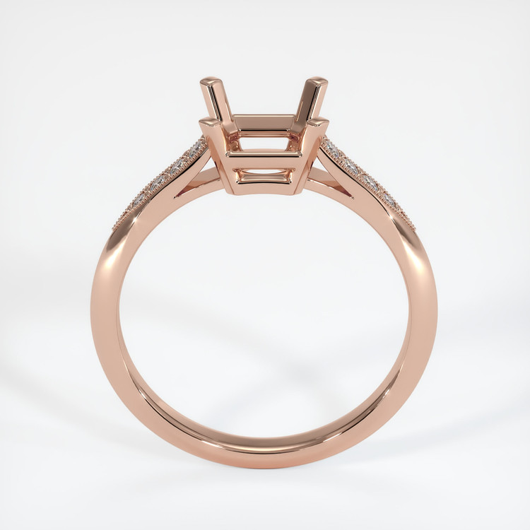 14K Rose Gold Pave Ring Setting