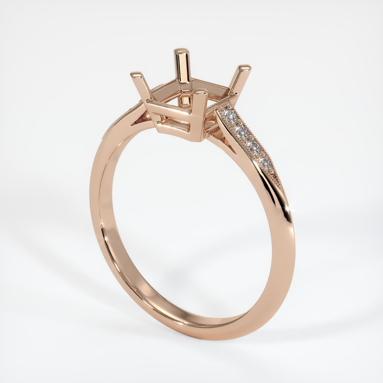 18K Rose Gold Antique Style Ring Setting