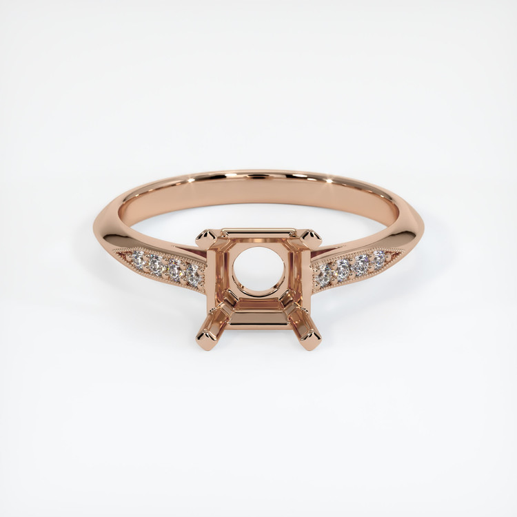 18K Rose Gold Antique Style Ring Setting