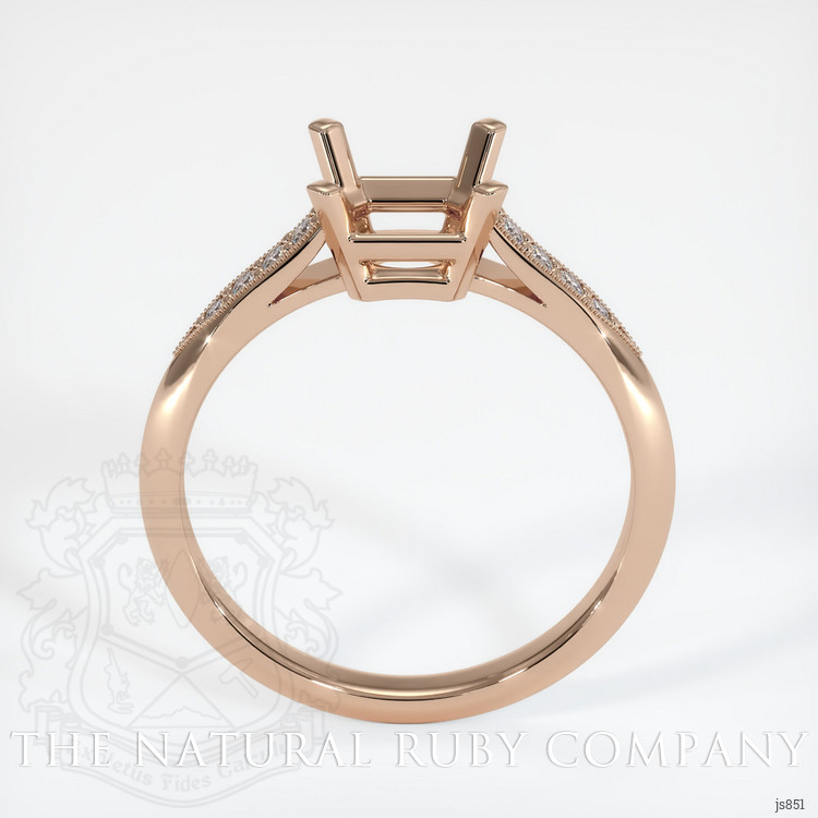 18K Rose Gold Pave Ring Setting