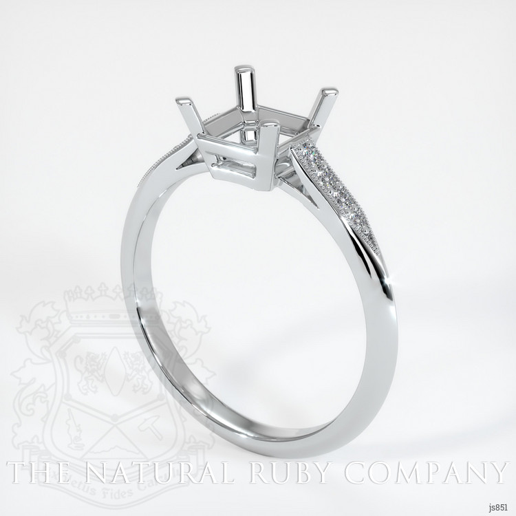 Antique Style Ruby Ring 2.02 Ct., 14K White Gold