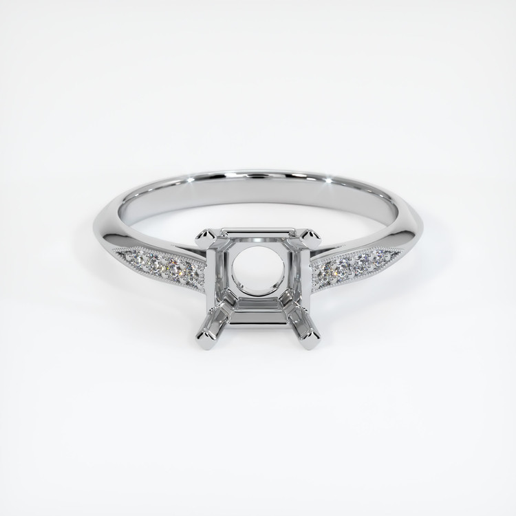 14K White Gold Antique Style Ring Setting