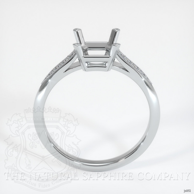 14K White Gold Pave Ring Setting