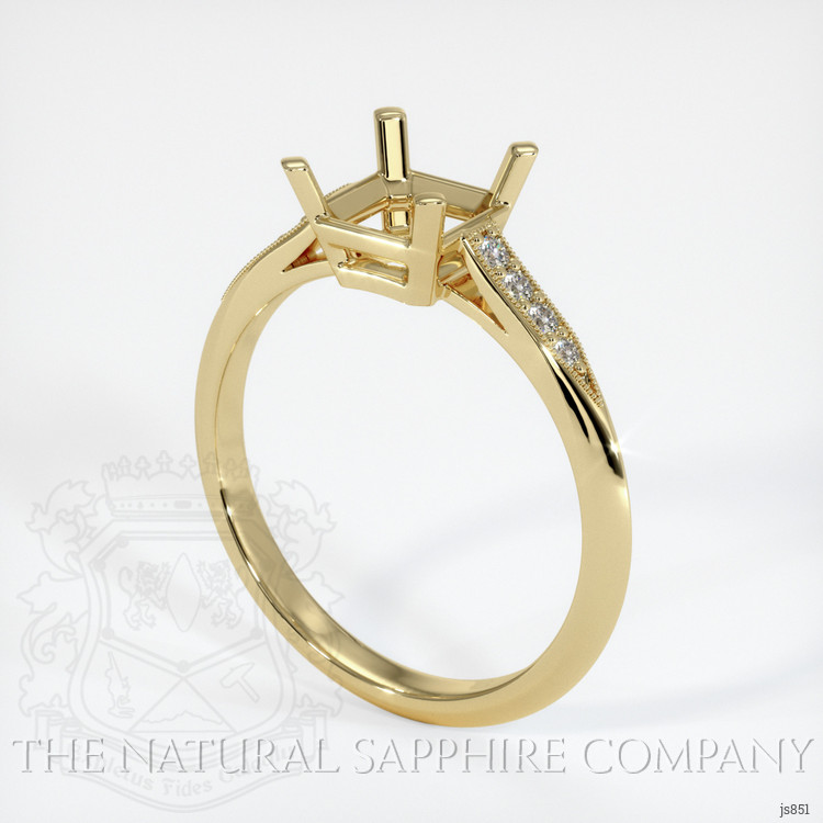 14K Yellow Gold Pave Ring Setting