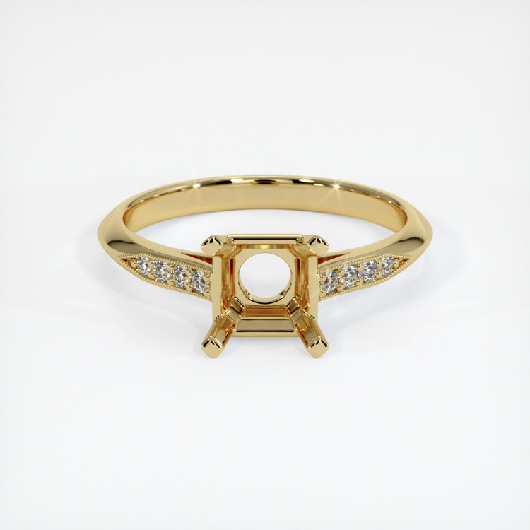 14K Yellow Gold Pave Ring Setting