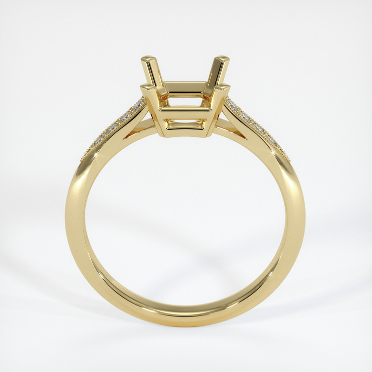 14K Yellow Gold Pave Ring Setting