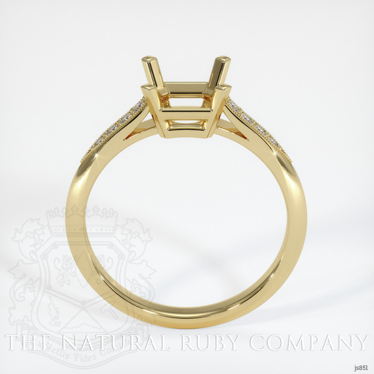 14K Yellow Gold Pave Ring Setting