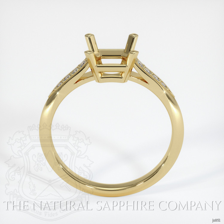 14K Yellow Gold Pave Ring Setting