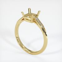 18K Yellow Gold Pave Ring Setting Video