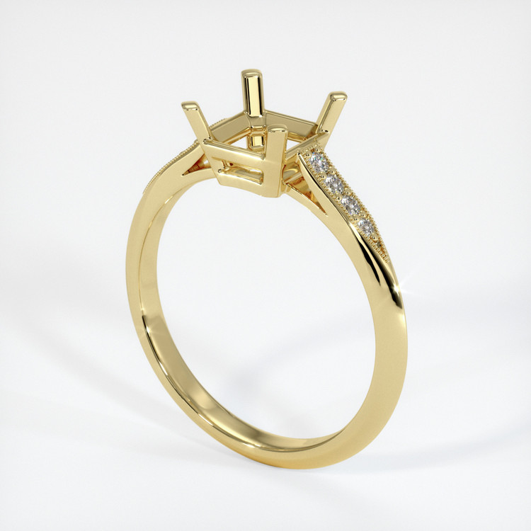 18K Yellow Gold Antique Style Ring Setting