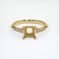 18K Yellow Gold Pave Ring Setting Image
