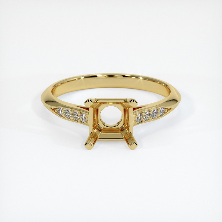 18K Yellow Gold Pave Ring Setting