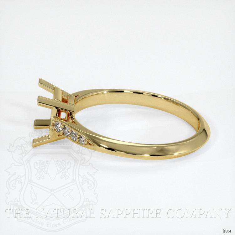 18K Yellow Gold Pave Ring Setting