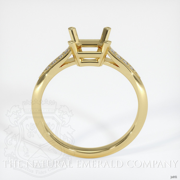 18K Yellow Gold Pave Ring Setting