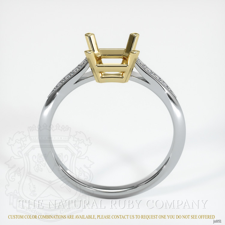 18K Yellow & White Antique Style Ring Setting