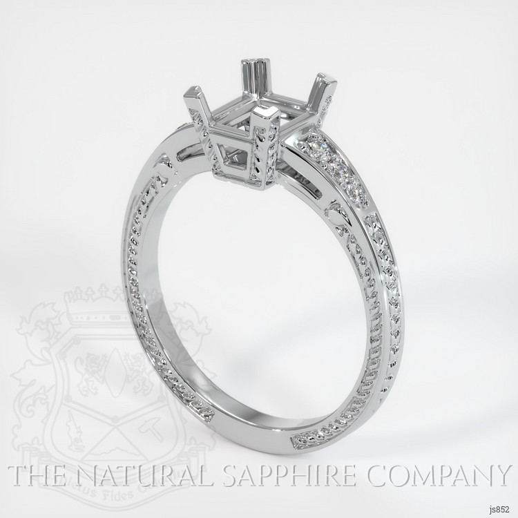Antique Style Blue Sapphire Ring 1.07 Ct., Platinum 950