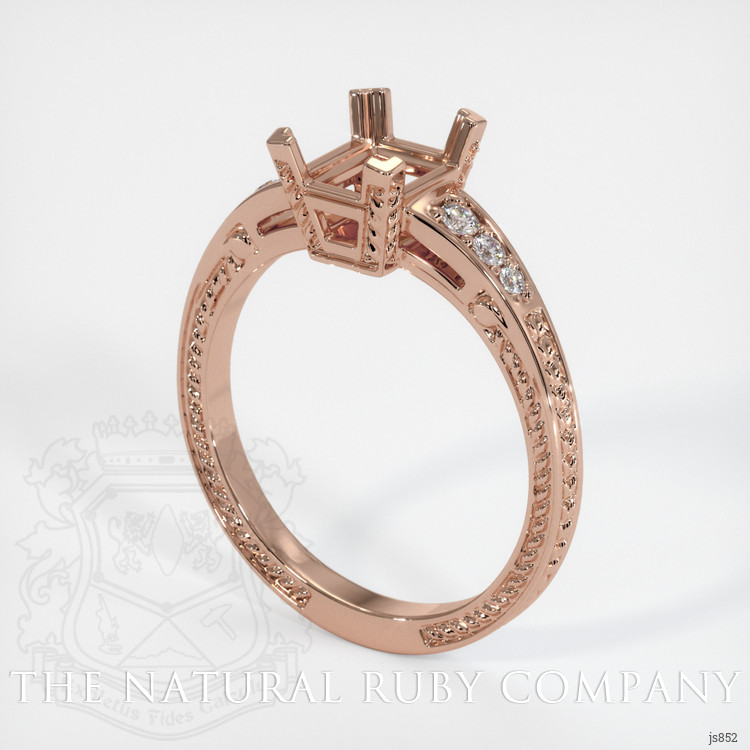 14K Rose Gold Antique Style Ring Setting