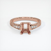14K Rose Gold Antique Style Ring Setting Image