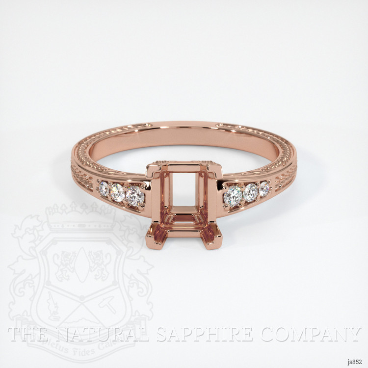 14K Rose Gold Antique Style Ring Setting