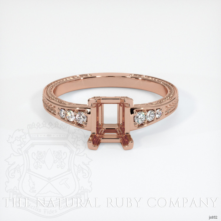 14K Rose Gold Antique Style Ring Setting