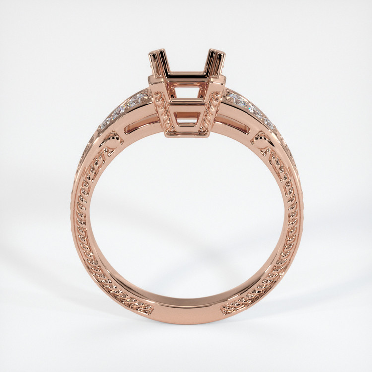 14K Rose Gold Antique Style Ring Setting