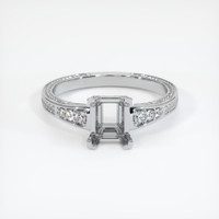 10K White Gold Antique Style Ring Setting Image