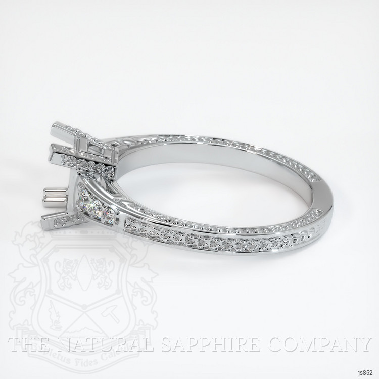 10K White Gold Antique Style Ring Setting