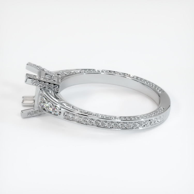 10K White Gold Antique Style Ring Setting