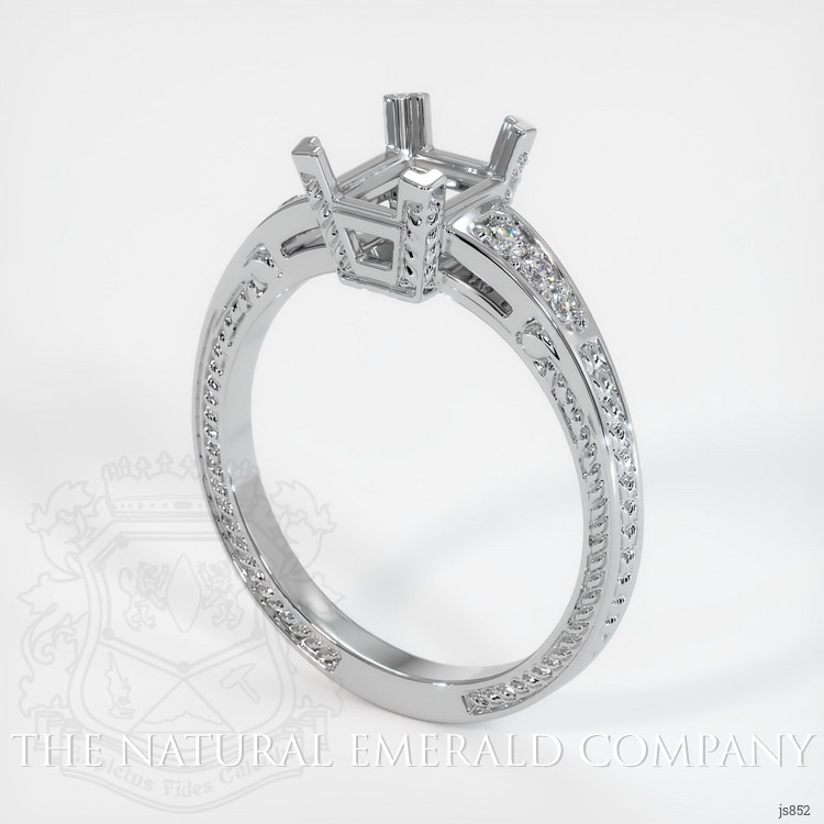18K White Gold Antique Style Ring Setting