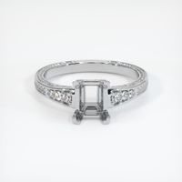 18K White Gold Antique Style Ring Setting Image