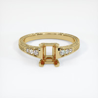 10K Yellow Gold Antique Style Ring Setting Image