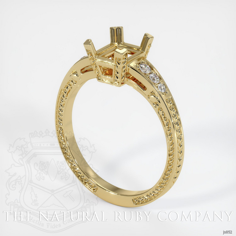 14K Yellow Gold Antique Style Ring Setting