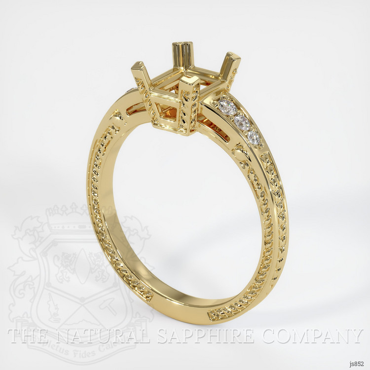 14K Yellow Gold Antique Style Ring Setting