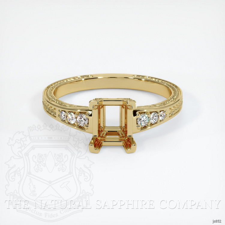 14K Yellow Gold Antique Style Ring Setting