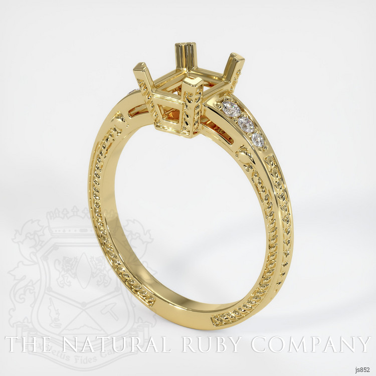 18K Yellow Gold Antique Style Ring Setting