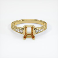 18K Yellow Gold Antique Style Ring Setting Image