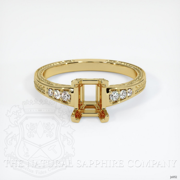 18K Yellow Gold Antique Style Ring Setting