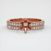 14K Rose Gold Pave Ring Setting Image